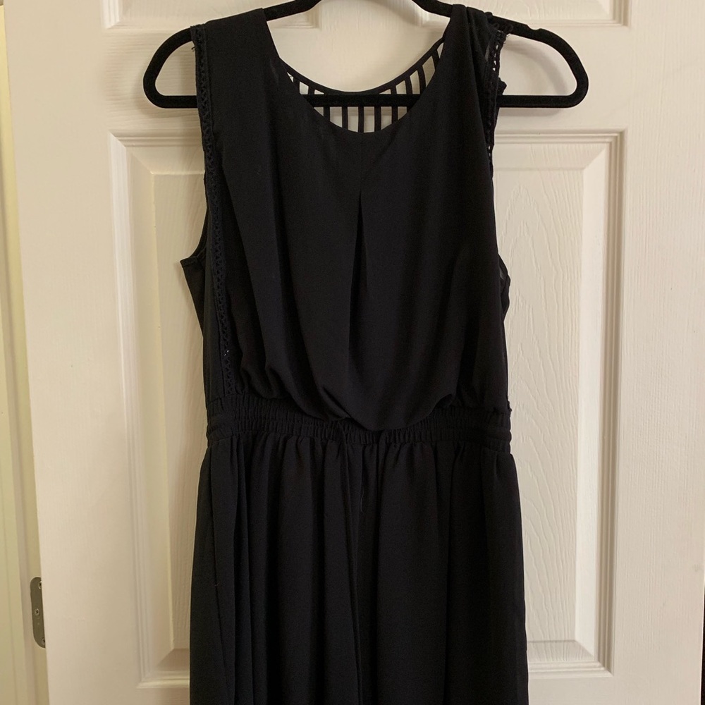 Cage back chiffon romper